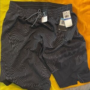 Nike Black and Gray Swim Shorts